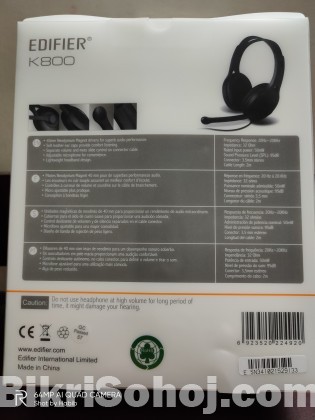 Edifier K800 single plug communicator headphone.